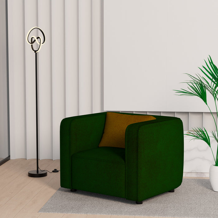 58\" Matte Black Twisted Circle Design LED Floor Lamp