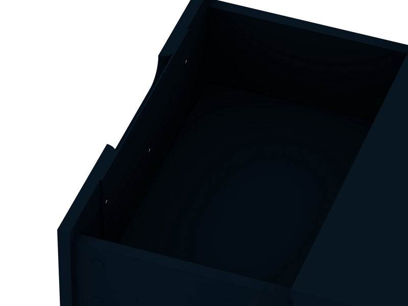 Rockefeller Mid-Century Modern 20\" Nightstand in Midnight Blue (2-Drawer) - Set of 2