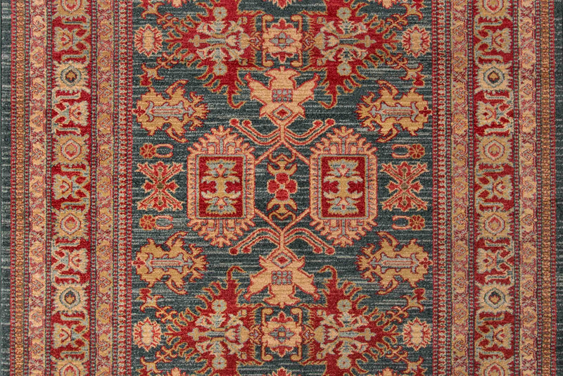 Lena Traditional 9'3\" x 12'6\" Area Rug in Blue Indoor Area Rug