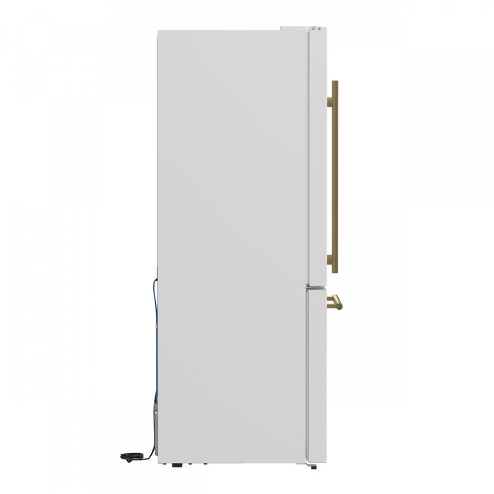 Forno Milano Espresso 31 Inch Bottom Freezer, White, 17.2 cu.ft. - FFFFD1786-31WHT