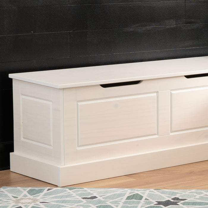 Tobin Backless Corner Nook Dining Bench - White