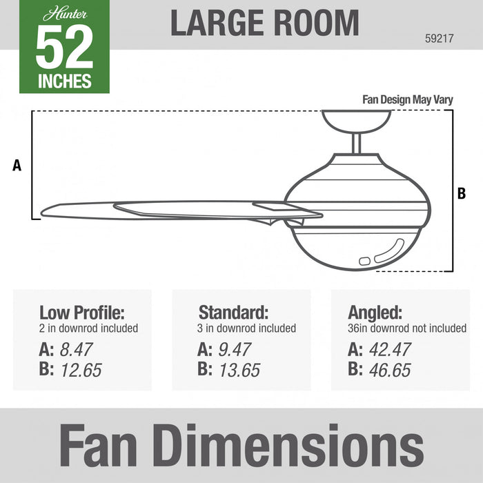 Dempsey Ceiling Fan with Light Fixture - White