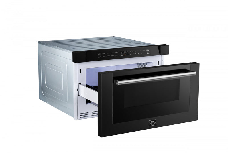 Forno Espresso Capoliveri 24\" Microwave Drawer in Black, 1.2 cu.ft. - FMWDR3000-24BLK