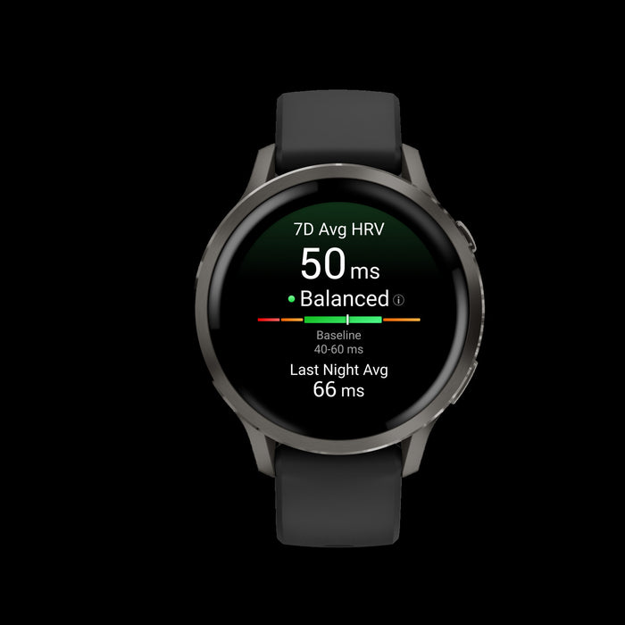 Garmin Venu 4 41mm Slate Black GPS Smartwatch - Training Wearable, Heart Rate, Stress Track, Workout Suggestions, Training Readiness, Mixed Sessions