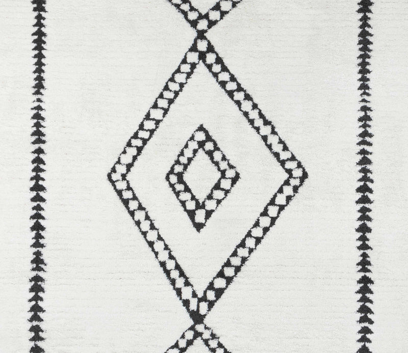 Zelda Contemporary 9'10\" x 12'10\" Area Rug in Ivory Indoor Area Rug