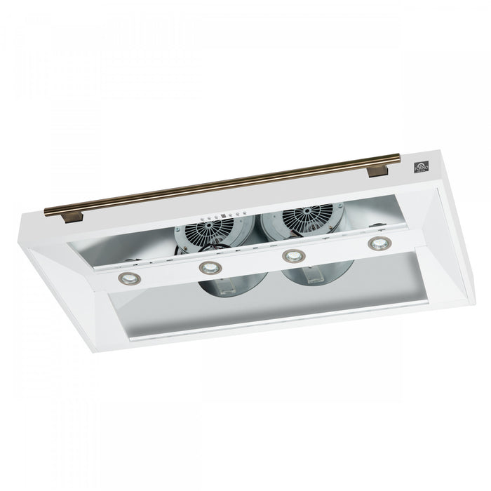 Forno Aria 48 Inch Wall-Mounted White Range Hood-FRHWM5095-48WHT