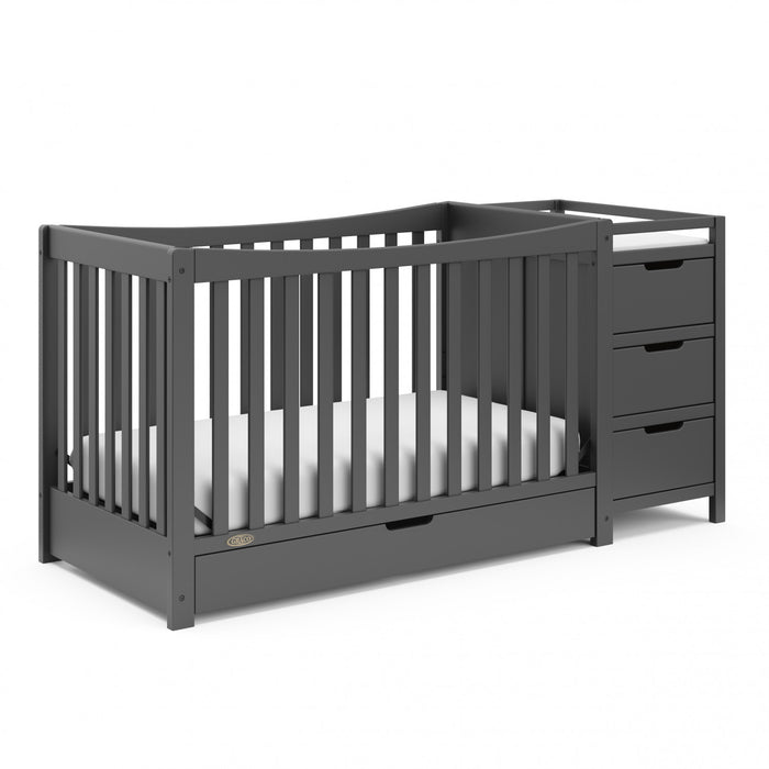 Graco Remi 4-in-1 Convertible Crib and Changer - Gray