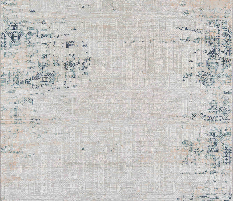 Amber Traditional 7'9\" x 9'10\" Area Rug in Grey Indoor Area Rug