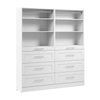 Bestar Florence 71\" Modular Reach-In/Walk-In Closet System with Storage - White