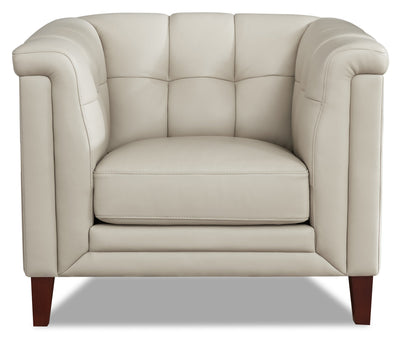 Hydeline Bodie Leather Chair - Vanilla|Fauteuil Bodie de Hydeline en cuir - vanille