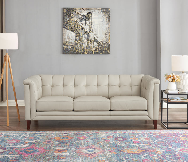 Hydeline Bodie Leather Sofa - Vanilla