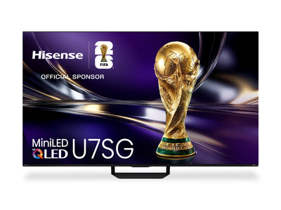 Hisense 85" U7SG Mini-LED QLED 4K UHD AI Anti-Glare TV (85U7SG) - 2026 Model | Téléviseur QLED Hisense U7SG UHD 4K de 85 po avec Mini DEL, IA et (écran) antireflet (85U7SG) - modèle 2026