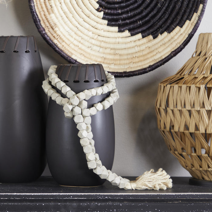 Wood 80\" L Garland - Grey