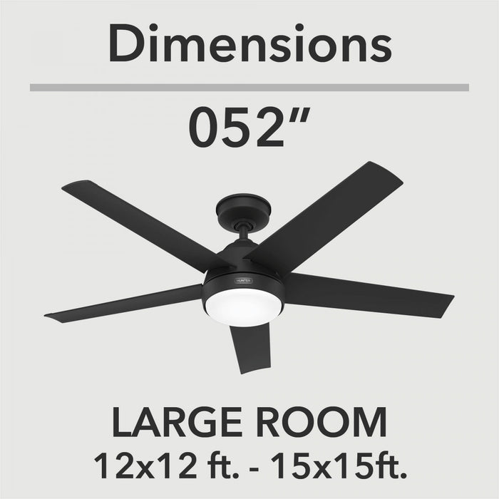 Skyflow Ceiling Fan with Light Fixture - Black