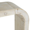 Cedar 52 Inch Wood Console Table with Curved Edge and Distressed Finish, Natural | Cedar Table Console en Bois 52 po avec Bord Courbe et Finition Vieillie, Naturel
