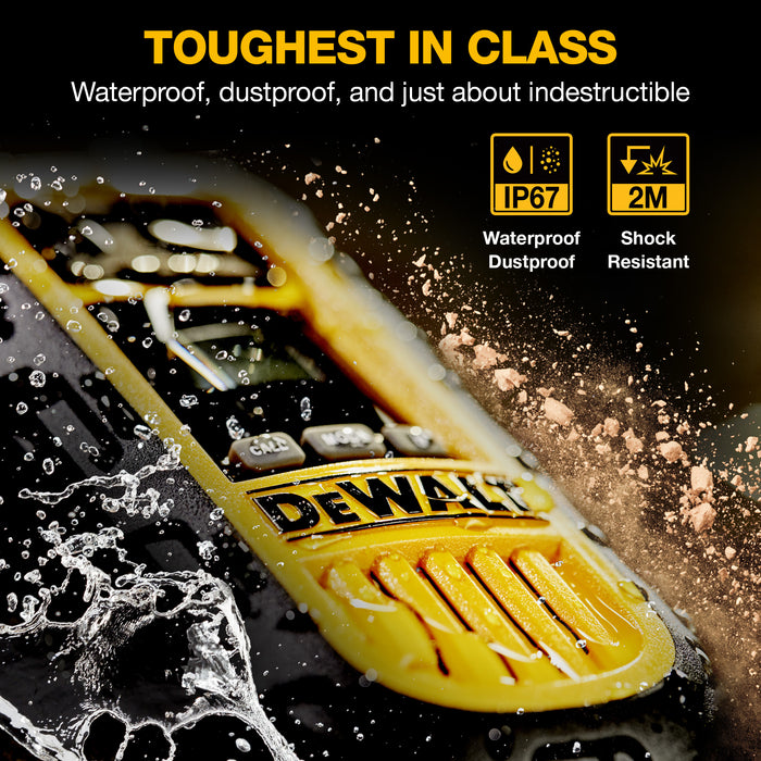 6 Dewalt DXFRS800 Work Site Walkie Talkies Plus Earpieces - 2 Watt, Heavy Duty, Long Range Indoor-Outdoor Two Way Radios + 22 Channel