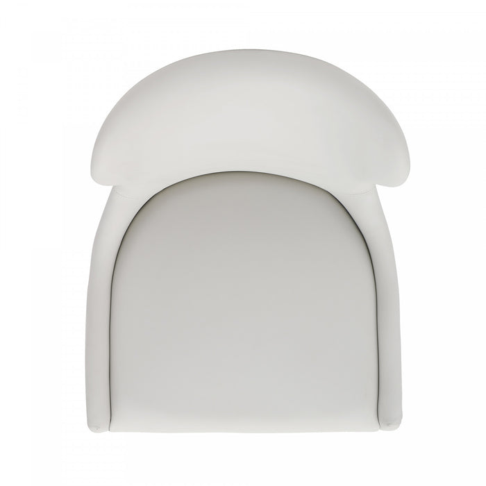 Blair Modern Wood Upholstered Barstool in White