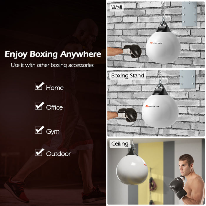 Goplus 18\" 110lbs Heavy Water Filled Punching Aqua Training Boxing Bag Home Gym Hook