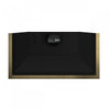 Forno Vittorio 48-Inch Wall Mount Range Hood, Black with Antique Brass Trim -FRHWM5078-48BLK | Hotte murale Vittorio de 48 po, noire avec garniture en laiton antique -FRHWM5078-48BLK