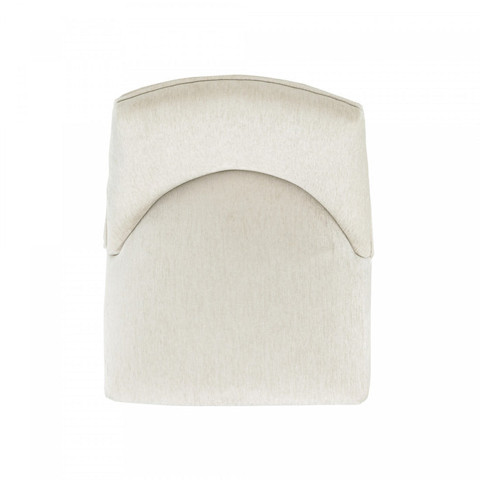 Beever Modern Chenille Wood Counter Stool in Cream - Set of 2 Bar Stool