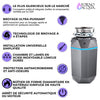 BrightDIAMOND 1HP Quietest Waste Disposer, LED Cabinet Light, Corded & Air Switch, Black Onxy - WDD100TA1BO Food Disposer | BrightDIAMOND 1HP Broyeur ultra-silencieux, DEL sous armoire, cordon/interrupteur, Noir-WDD100TA1BO