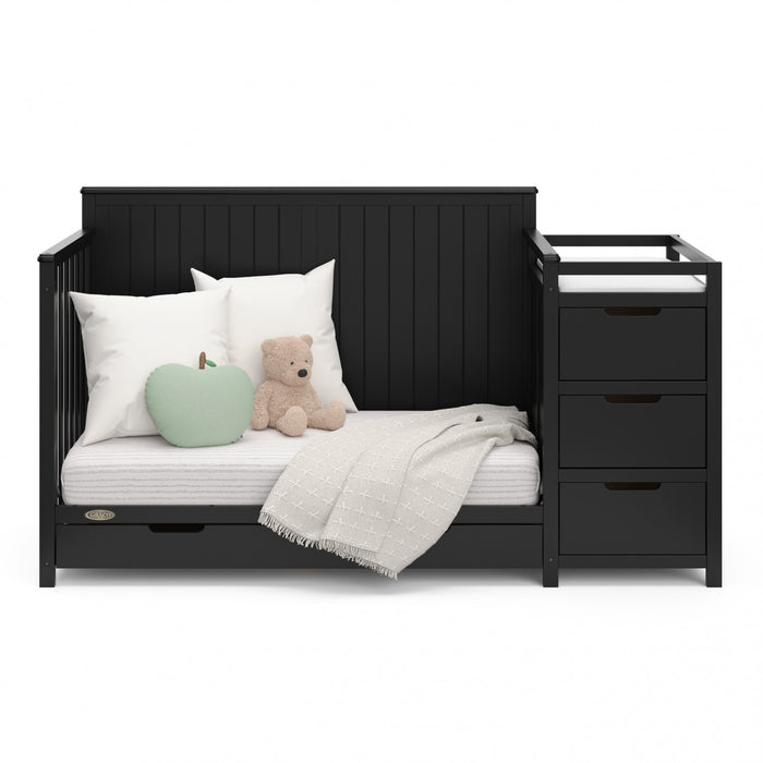Graco Hadley 5-in-1 Convertible Crib and Changer with Drawer - Black