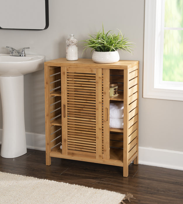 Bracken Bamboo 2-Door Floor Accent Cabinet - Natural