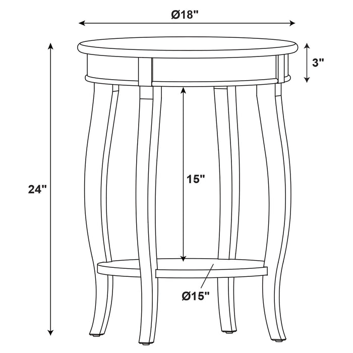 Rainbow Chairside Table - White
