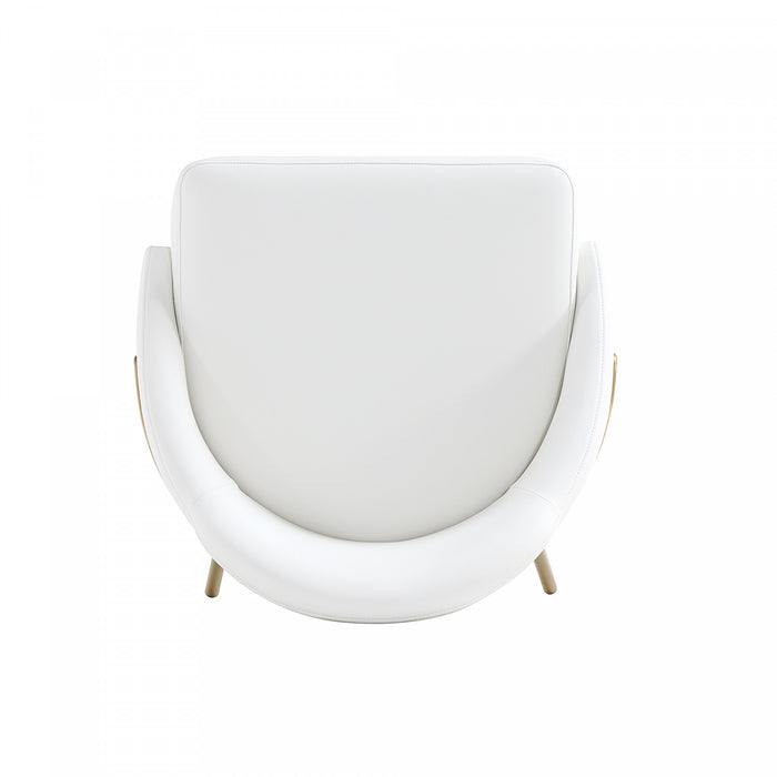 Gracie Modern Metal Upholstered Counter Stool in White and Gold - Set of 3