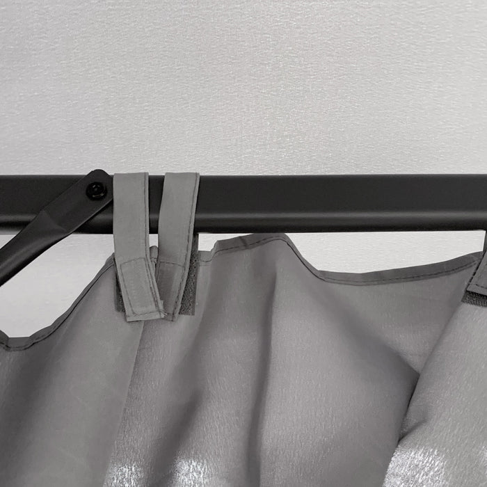 Outsunny 10' X 10' Patio Gazebo Outdoor Aluminum Frame Canopy Shelter With Curtains, Vented Roof For Garden, Lawn, Backyard And Deck, Grey