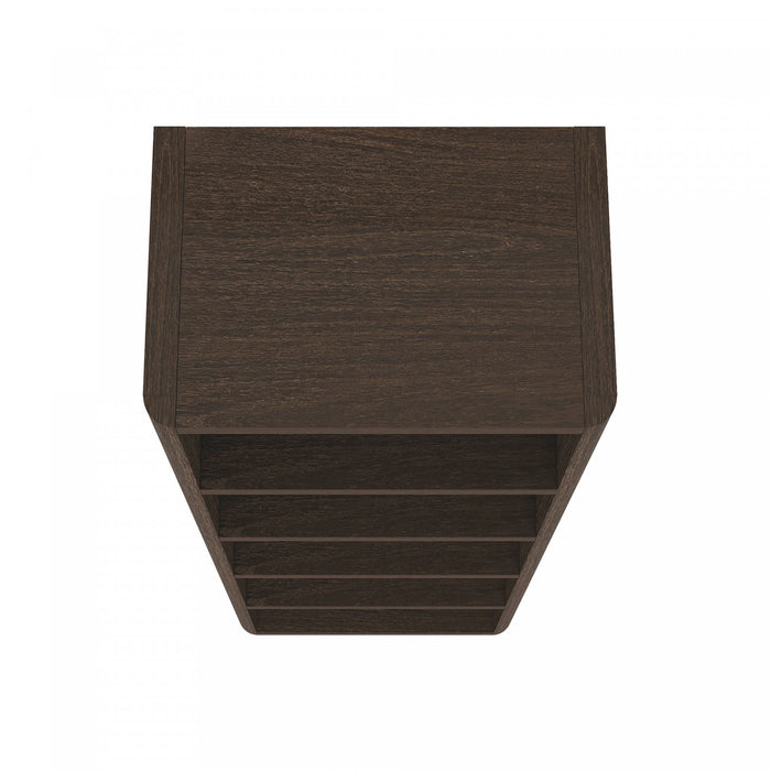 Rivington Modern 28\" Open Bookcase in Dark Walnut - Set of 3