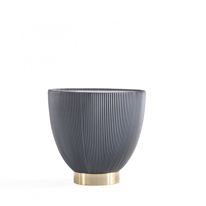 Anderson Modern Sintered Stone Top Upholstered End Table in Gray - Set of 2