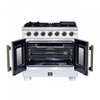 Forno Capriasca 36" White Gas Range 5.36 cu.ft -FFSGS6460-36WHT | Cuisiniere a gaz blanche Capriasca 36 pouces, 5,36 pi³ – FFSGS6460-36WHT