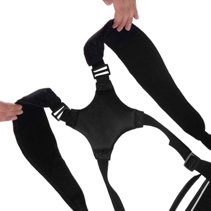 Costway Golf Stand Cart Bag Club W/6 Way Divider Carry Organizer Pockets Storage Black