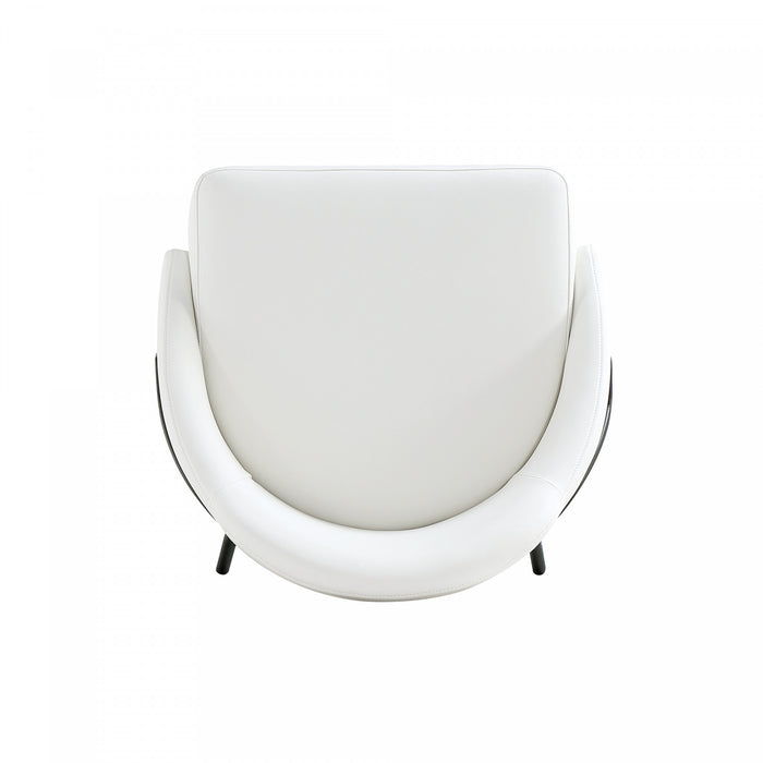 Gracie Modern Metal Upholstered Counter Stool in White and Black - Set of 2