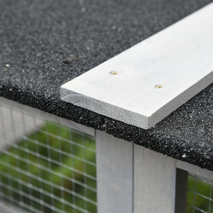 Pawhut Large Outdoor Catio Enclosure, Weatherproof Cat House With Asphalt Roof, Wooden Cat Patio Cage With 6 Balanced Platforms, 71\" X 39\" X 71\", Grey