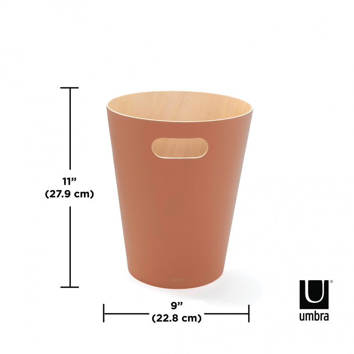 Umbra Woodrow Garbage Bin Trash Can - Sierra