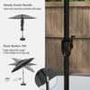 Costway 10 ft 3-tier Vented Patio Umbrella Large Market Table Umbrella Outdoor Sun Shade Gray