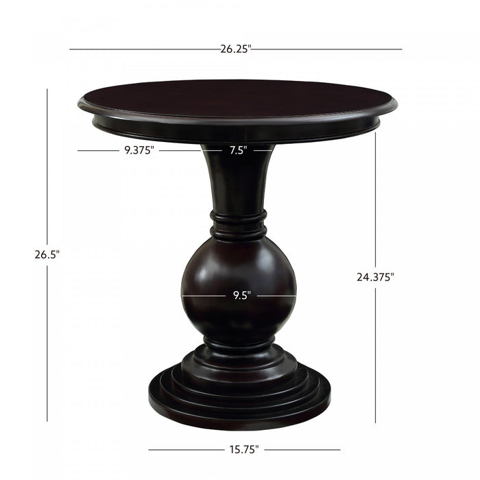 Amelia Round End Table - Espresso