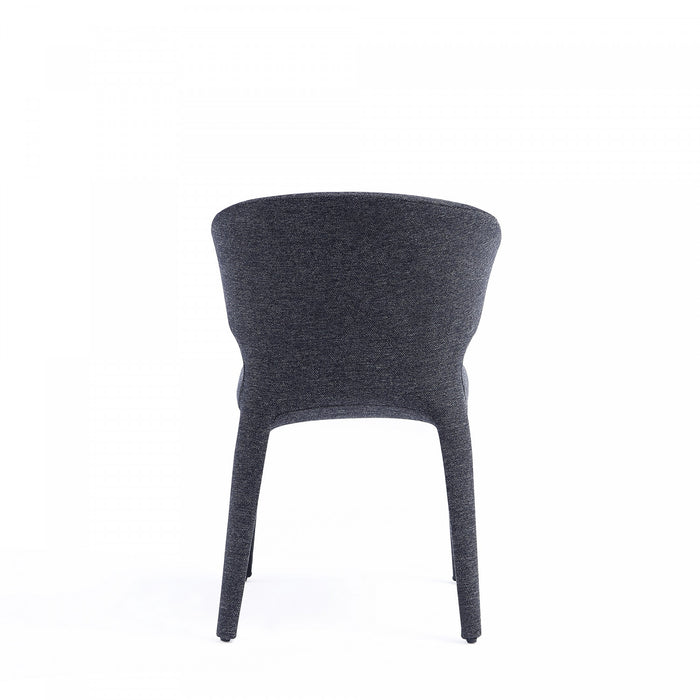 Conrad Mid-Century Modern Upholstered Dining Chair in Black - Set of 4