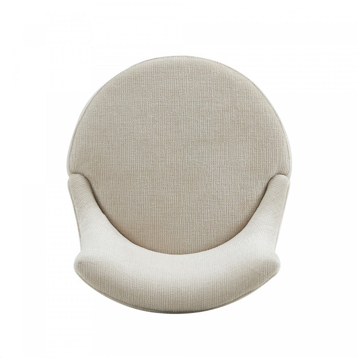 Lucia Modern Wood Chenille Counter Stool in Natural Bar Stool