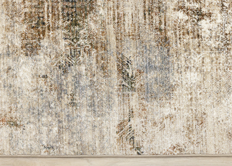Sydney Beige Grey Cream Distressed Area Rug - 7'10\" x 10'2\"