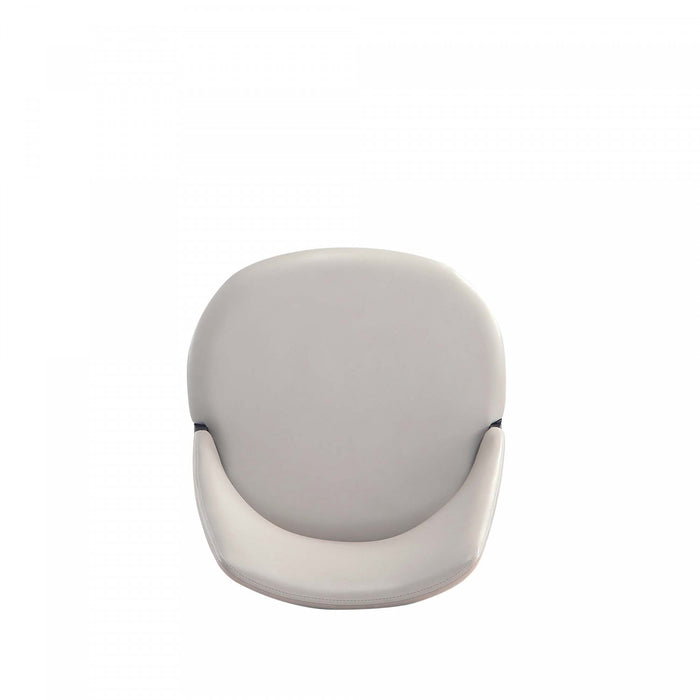 Kara Modern Wood Upholstered Dining Chair in Light Gray - Set of 2