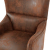 Havenwood HI-BACK Studded Accent Chair with Nailhead Trim, Brown | Havenwood Fauteuil d'Appoint HI-BACK a Clous Decoratifs, Brun