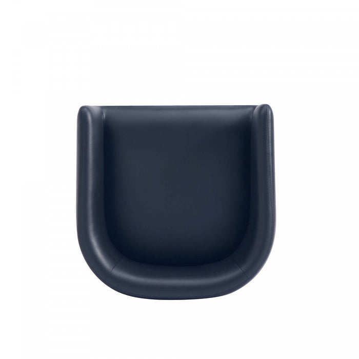 Louvre Mid-Century Modern Metal Upholstered Barstool in Black - Set of 2 Bar Stool