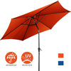 Costway 10 FT Patio Umbrella Patio Market Steel Tilt W/ Crank Outdoor Yard Garden Orange