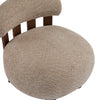 Nube Modern Boucle Accent Chair with Curved Backrest and Four-Leg Design, Light Brown, Walnut | Nube Fauteuil d'Appoint Moderne en Bouclette a Dossier Courbe et Quatre Pieds, Brun Clair, Noyer