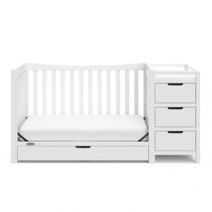 Graco Remi 4-in-1 Convertible Crib and Changer - White