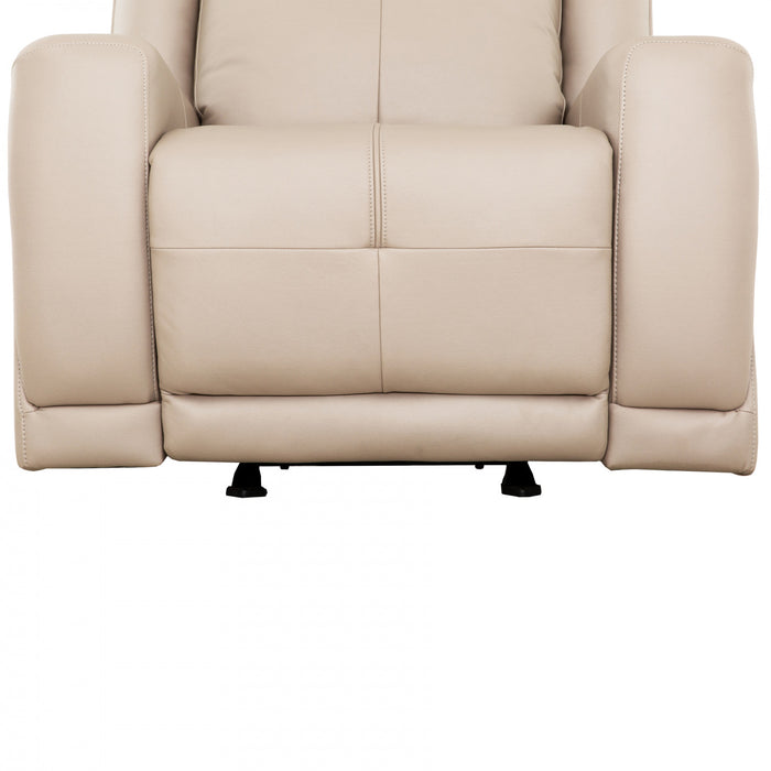 Hollis 37 in. Upholstered Rocker Recliner Chair - Taupe