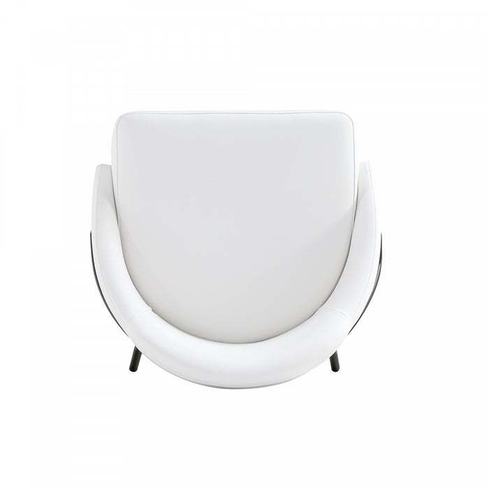 Gracie Modern Metal Upholstered Barstool in White and Black - Set of 2